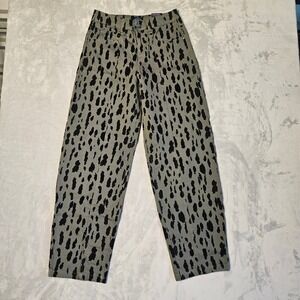 SCOOP Barrel Jeans Women Size 2 Leopard Print Mid Rise Relaxed Fit Denim